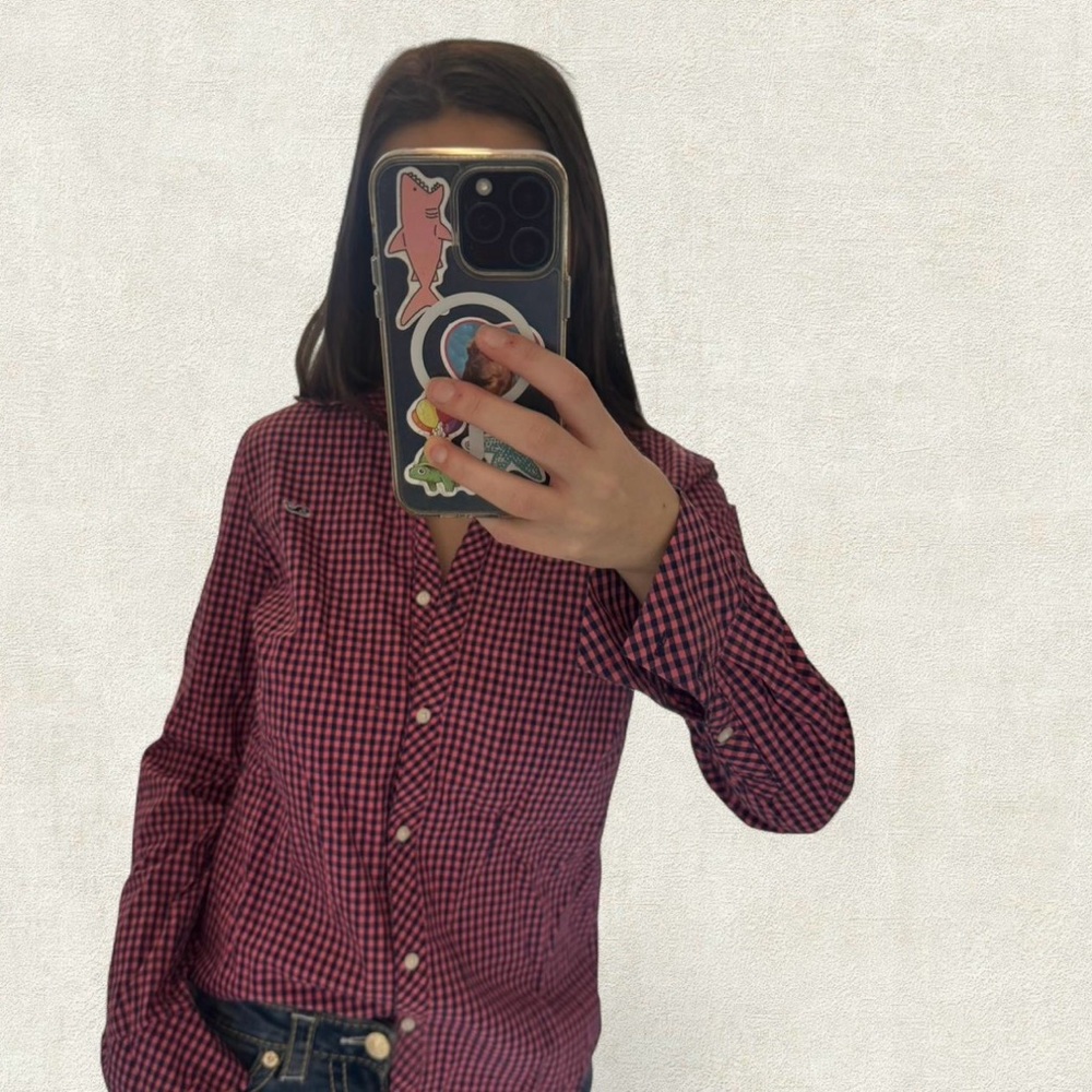 Vineyard Vines Pink and Blue Checkered Shirt